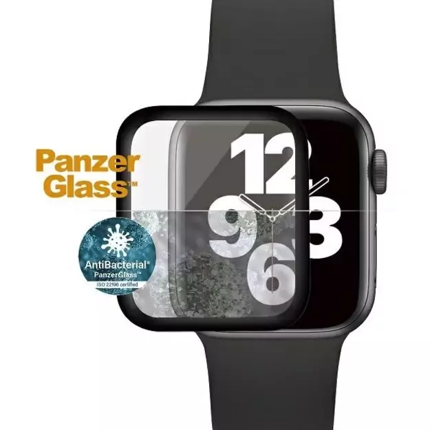 PanzerGlass Curved Antibacterial Tempered Glass for Apple Watch 4/5/6/SE - 40mm - Black 1