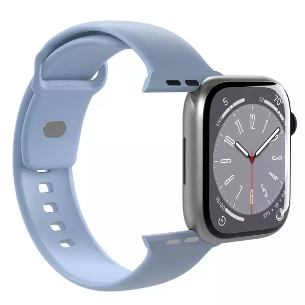 Puro Icon Silicone Strap for Apple Watch 42 / 44 / 45 / 49 mm - Light Blue (2 pcs.) 3