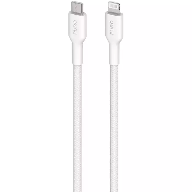 Puro Fabrik USB-C - Lightning Cable with MFI 1.2m - White