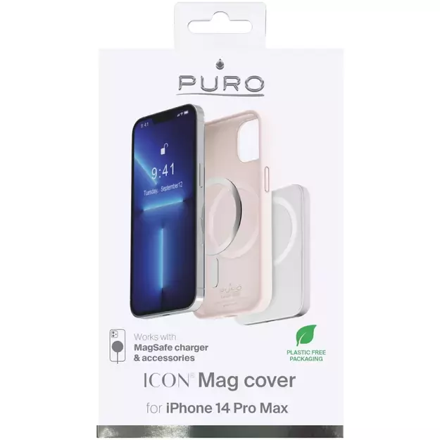 Puro Icon Mag MagSafe Silicone Case for iPhone 14 Pro Max - Pink 1