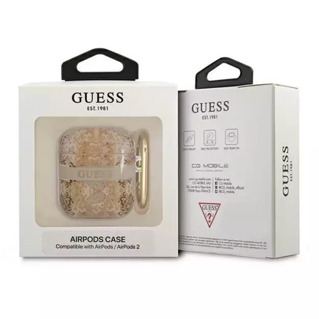 Guess GUA2HHFLD AirPods cover gold/gold Paisley Strap Collection 2