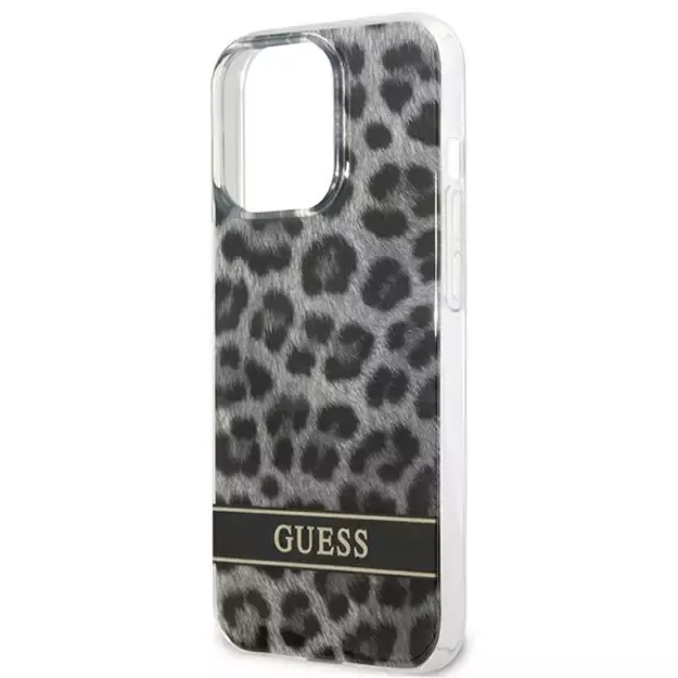 Guess GUHCP13LHSLEOK iPhone 13 Pro / 13 6.1&quot  grey/grey hardcase Leopard 12