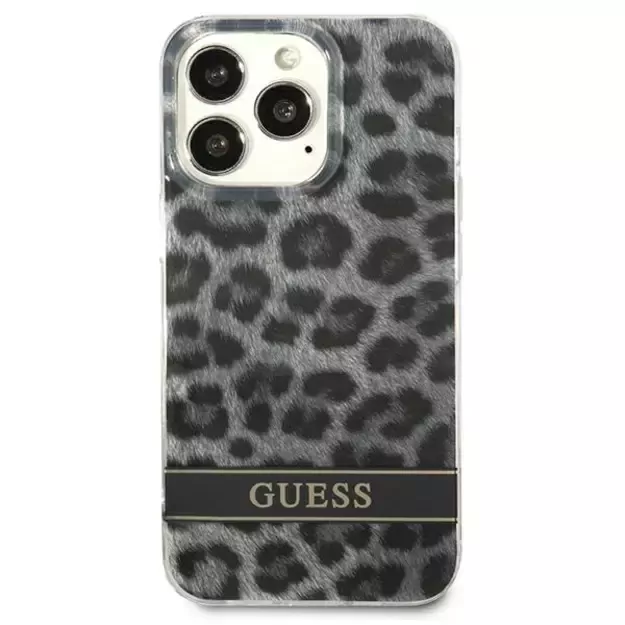 Guess GUHCP13LHSLEOK iPhone 13 Pro / 13 6.1&quot  grey/grey hardcase Leopard 9