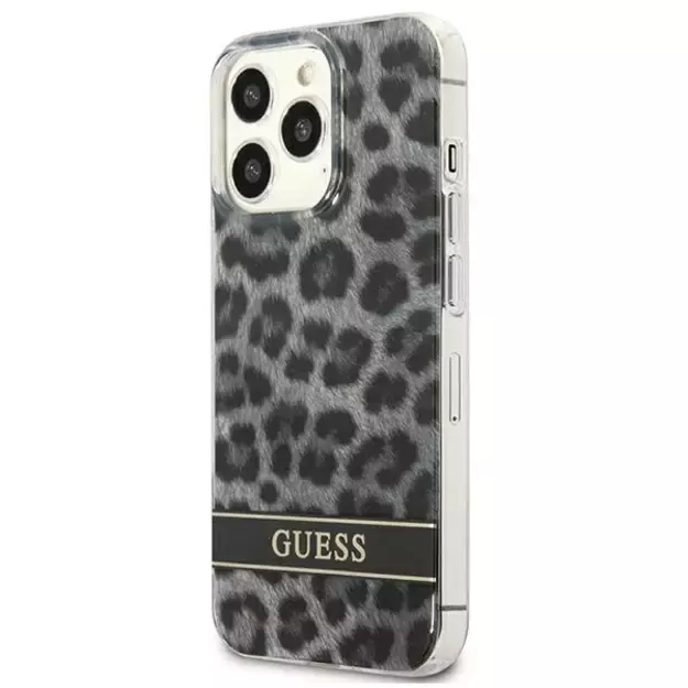 Guess GUHCP13LHSLEOK iPhone 13 Pro / 13 6.1&quot  grey/grey hardcase Leopard 8