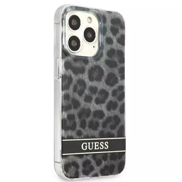 Guess GUHCP13LHSLEOK iPhone 13 Pro / 13 6.1&quot  grey/grey hardcase Leopard 10