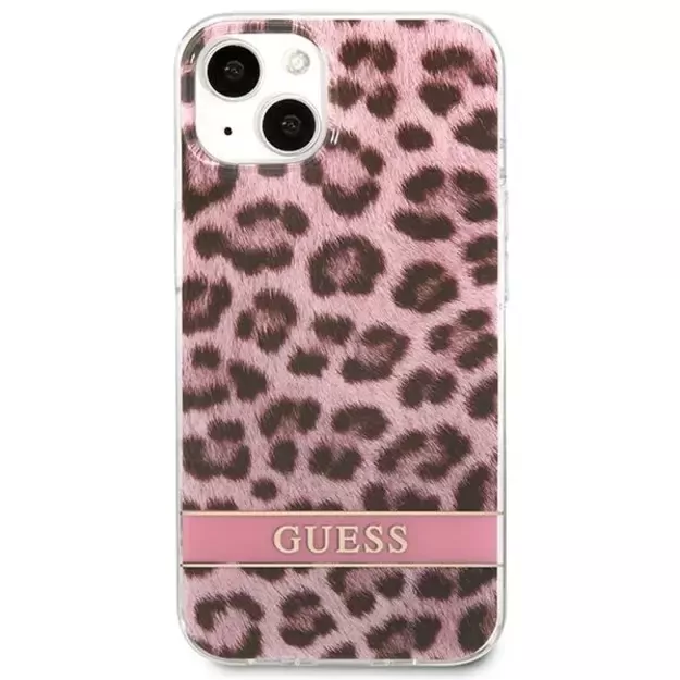 Guess GUHCP13SHSLEOP iPhone 13 mini 5.4&quot  pink/pink hardcase Leopard 9