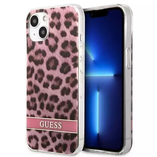 Guess GUHCP13SHSLEOP iPhone 13 mini 5.4&quot  pink/pink hardcase Leopard