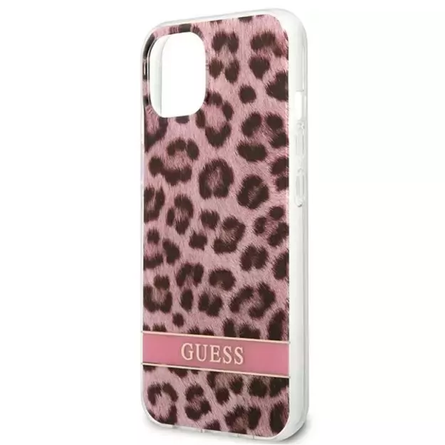 Guess GUHCP13SHSLEOP iPhone 13 mini 5.4&quot  pink/pink hardcase Leopard 12