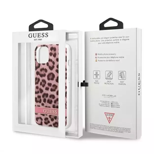 Guess GUHCP13SHSLEOP iPhone 13 mini 5.4&quot  pink/pink hardcase Leopard 14