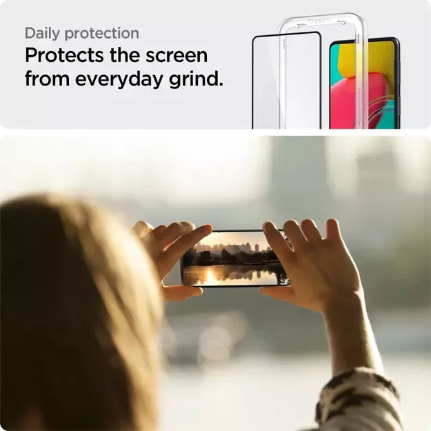 Spigen ALM Glass FC Tempered Glass for Samsung Galaxy M53 5G - Black 8