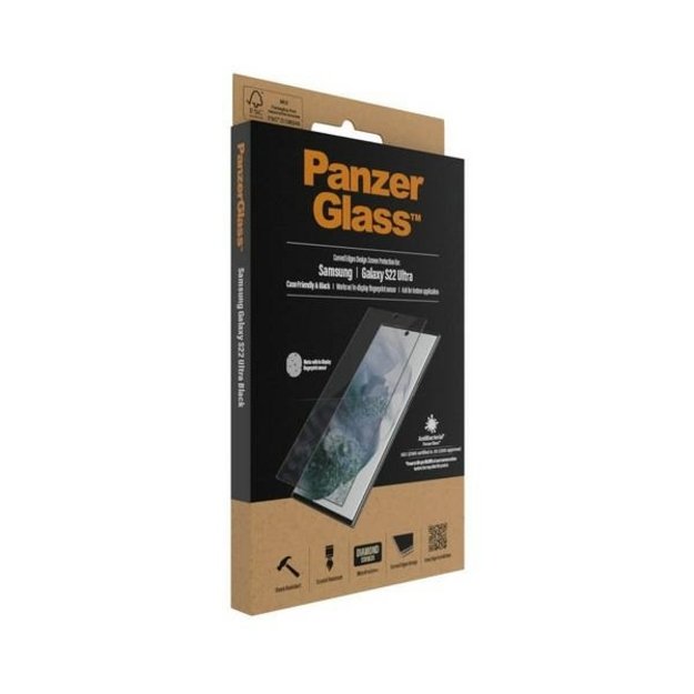 PanzerGlass E2E Microfracture antibacterial glass for Samsung Galaxy S22 Ultra - with black frame 6