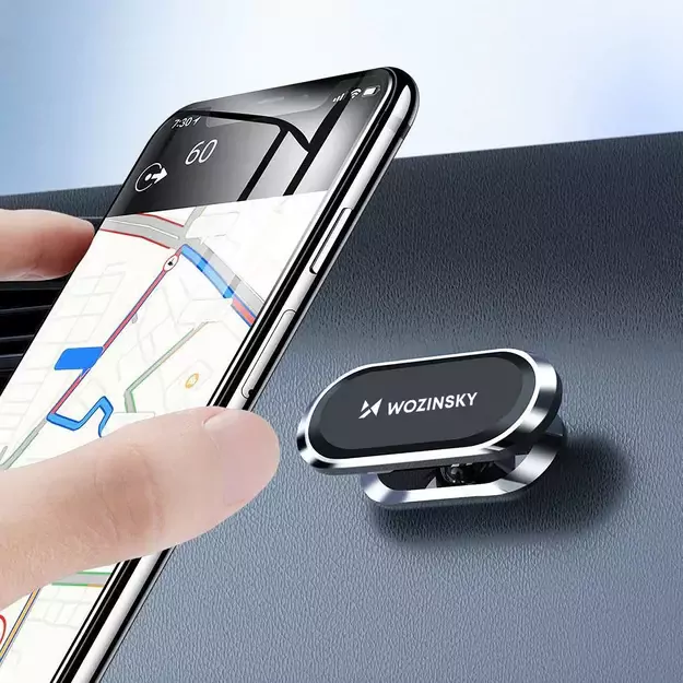 Wozinsky Self-adhesive Magnetic 360 Car Dashboard Mount Silver (WMH-06) 5