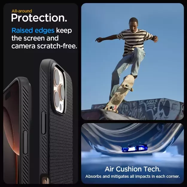 Spigen Liquid Air Case for iPhone 16 Pro Max - Black 7