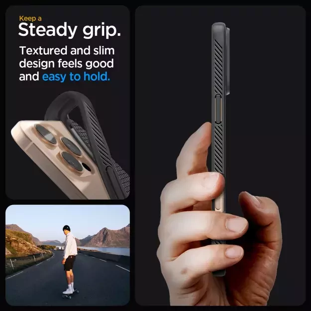 Spigen Liquid Air Case for iPhone 16 Pro Max - Black 10