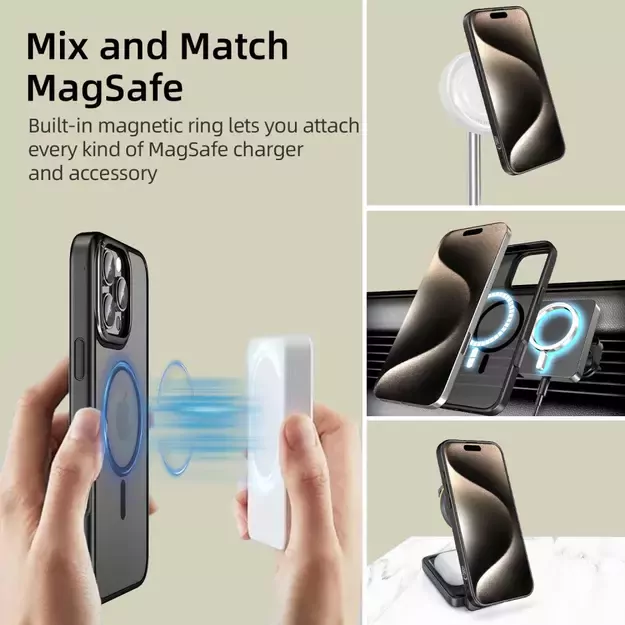 Tech-Protect MagEdge MagSafe iPhone 16 Pro Case - Semi-Transparent 5