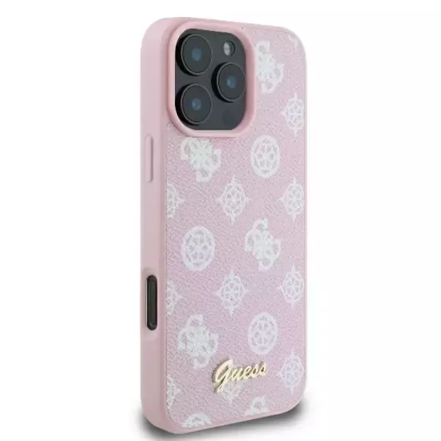 Guess Peony Script Logo MagSafe iPhone 16 Pro Case - Pink 10