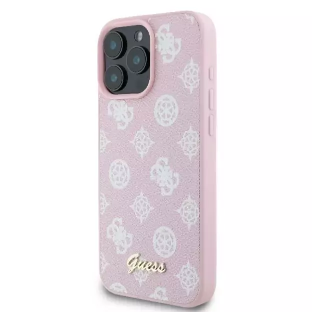 Guess Peony Script Logo MagSafe iPhone 16 Pro Case - Pink 8