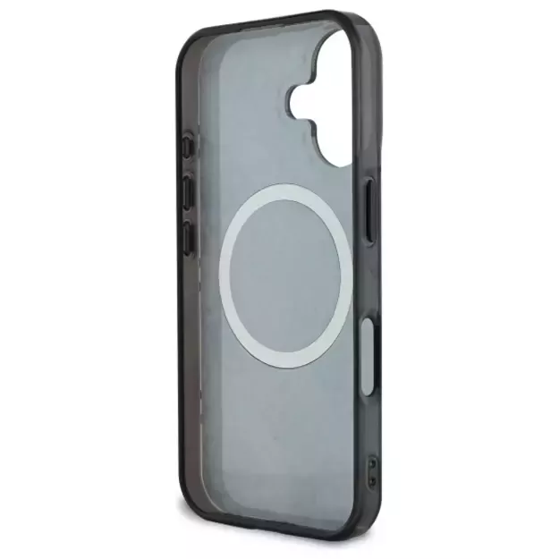 Guess IML Peony On 4G Background MagSafe case for iPhone 16 - black 6