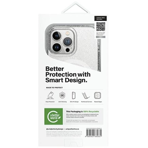 Uniq LifePro Xtreme Magclick Charging Case for iPhone 15 Pro Max - Transparent Silver 6