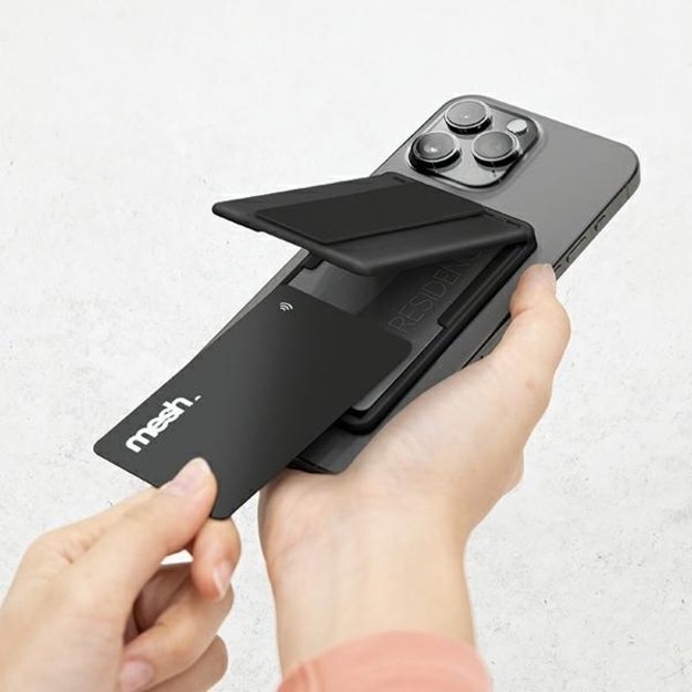 Uniq Heldro ID magnetic wallet with support and band - black 3