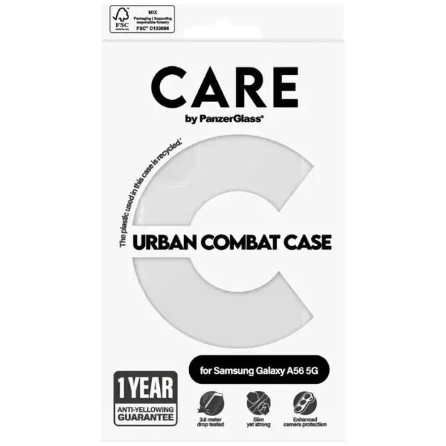 CARE by PanzerGlass Flagship Urban Combat Case for Samsung Galaxy A56 5G - Transparent 2