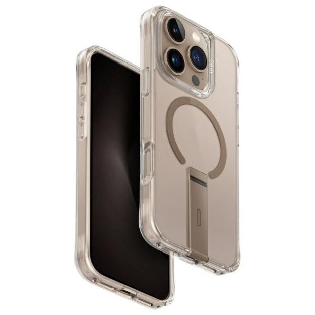 Uniq case Eleva with Vertica Stand iPhone 16 Pro 6.3&quot  gold/taupe gold