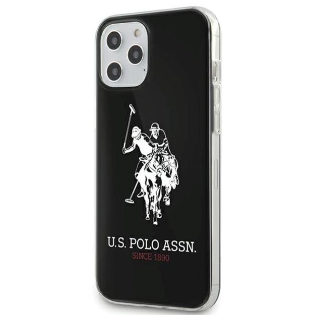 US Polo Shiny Big Logo Case for iPhone 12 / 12 Pro 6.1&quot  - Black 1