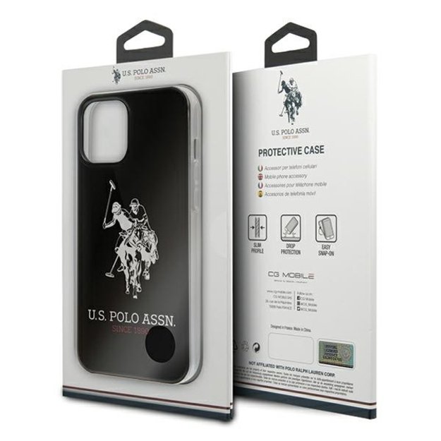US Polo Shiny Big Logo Case for iPhone 12 / 12 Pro 6.1&quot  - Black 4