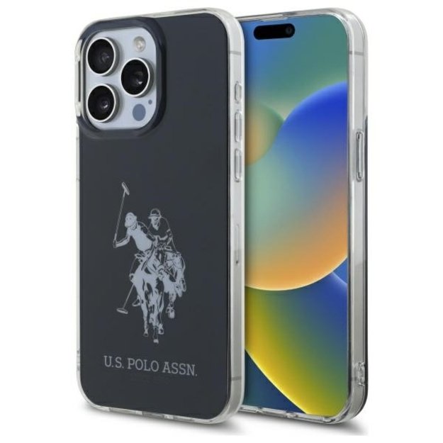 US Polo USHCP15XTPUHRBK iPhone 15 Pro Max 6.7&quot  black/black Shiny Big Logo