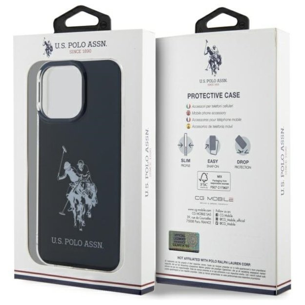US Polo USHCP15XTPUHRBK iPhone 15 Pro Max 6.7&quot  black/black Shiny Big Logo 7