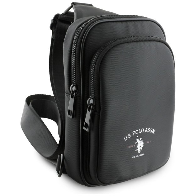 US Polo Petit Pique Crossbody Arch Phone Bag Black 1