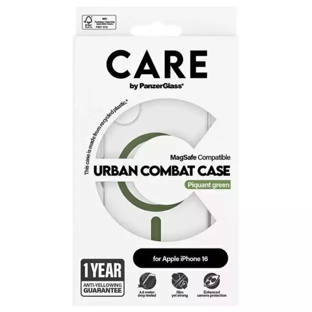 CARE by PanzerGlass Flagship Case iPhone 16 6.1&quot  green/green MagSafe 1369 3