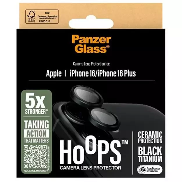 PanzerGlass Hoops Ceramic Lens Protector iPhone 16 6.1&quot  / 16 Plus 6.7&quot  1281 3