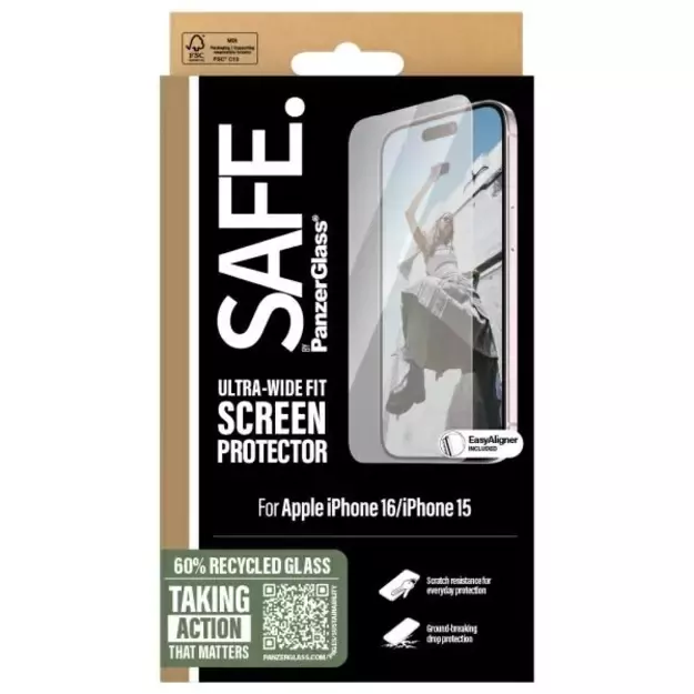 SAFE by PanzerGlass iPhone 16 6.1&quot  Screen Protector Ultra-Wide Fit SAFE95875 3