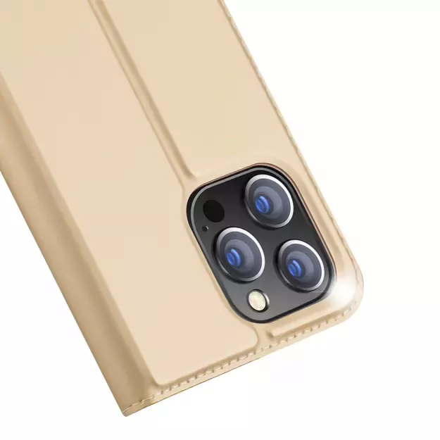 Dux Ducis Skin Pro Holster Flip Cover for iPhone 14 Pro gold 23