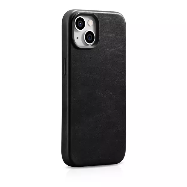 iCarer Oil Wax Premium Leather Case iPhone 14 Plus Magnetic Leather Case with MagSafe Black (WMI14220703-BK) 7
