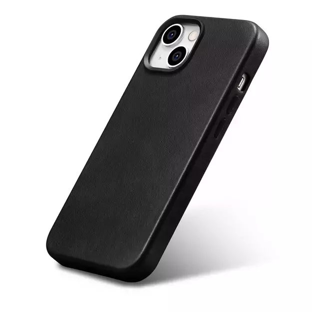 iCarer Oil Wax Premium Leather Case iPhone 14 Plus Magnetic Leather Case with MagSafe Black (WMI14220703-BK) 8