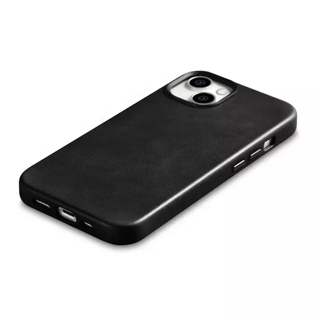 iCarer Oil Wax Premium Leather Case iPhone 14 Plus Magnetic Leather Case with MagSafe Black (WMI14220703-BK) 11