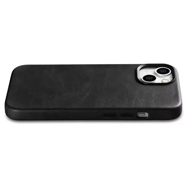 iCarer Oil Wax Premium Leather Case iPhone 14 Plus Magnetic Leather Case with MagSafe Black (WMI14220703-BK) 12