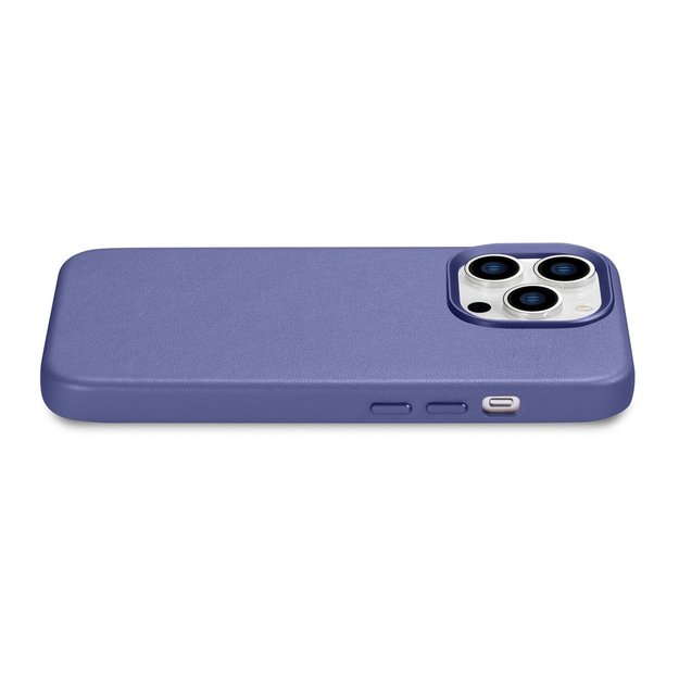 iCarer Case Leather Cover Genuine Leather Case for iPhone 14 Pro Max Light Purple (WMI14220708-LP) (MagSafe Compatible) 29