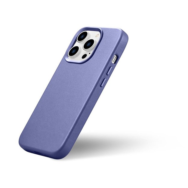iCarer Case Leather Cover Genuine Leather Case for iPhone 14 Pro Max Light Purple (WMI14220708-LP) (MagSafe Compatible) 27