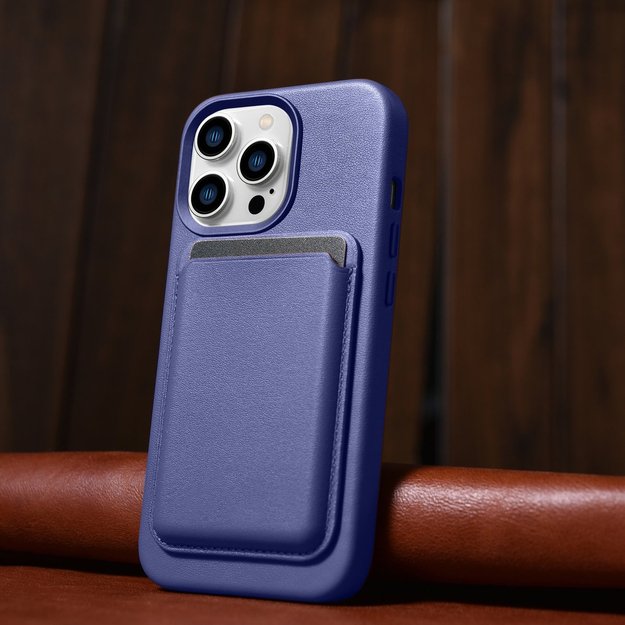 iCarer Case Leather Cover Genuine Leather Case for iPhone 14 Pro Max Light Purple (WMI14220708-LP) (MagSafe Compatible) 34
