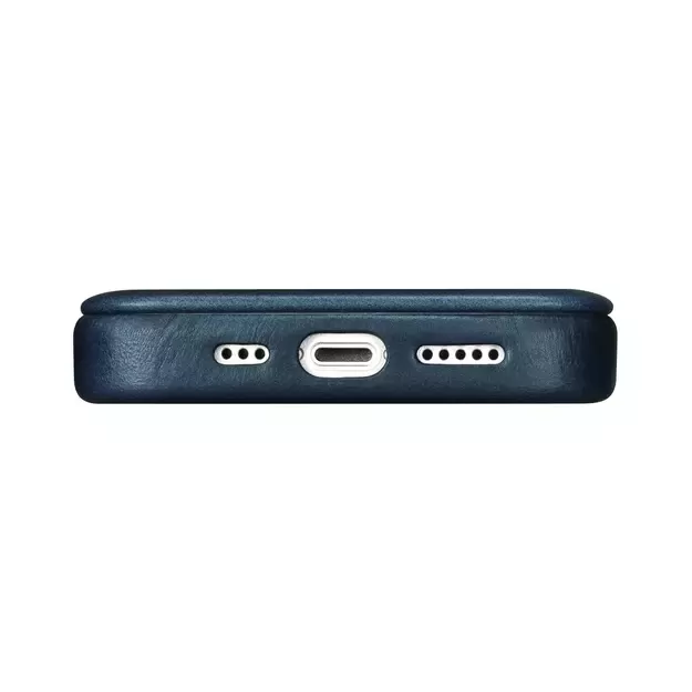 iCarer CE Oil Wax Premium Leather Folio Case iPhone 14 Plus magnetic flip case MagSafe blue (AKI14220707-BU) 10