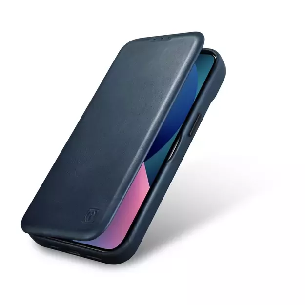 iCarer CE Oil Wax Premium Leather Folio Case iPhone 14 Plus magnetic flip case MagSafe blue (AKI14220707-BU) 7