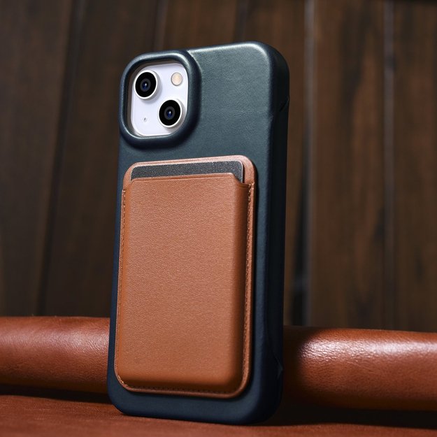 iCarer CE Oil Wax Premium Leather Folio Case iPhone 14 Plus magnetic flip case MagSafe blue (AKI14220707-BU) 40