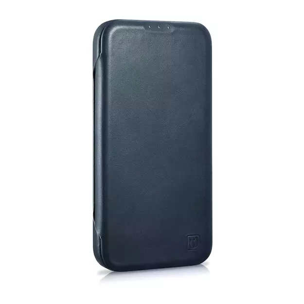 iCarer CE Oil Wax Premium Leather Folio Case iPhone 14 Plus magnetic flip case MagSafe blue (AKI14220707-BU) 4