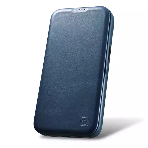 iCarer CE Oil Wax Premium Leather Folio Case iPhone 14 Plus magnetic flip case MagSafe blue (AKI14220707-BU) 23