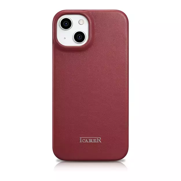 iCarer CE Premium Leather Folio Case iPhone 14 Plus Magnetic Flip Leather Folio Case MagSafe Red (WMI14220715-RD) 2