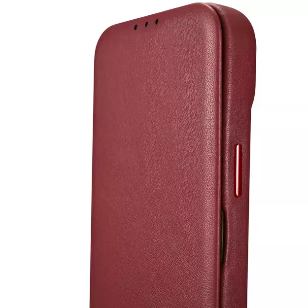 iCarer CE Premium Leather Folio Case iPhone 14 Plus Magnetic Flip Leather Folio Case MagSafe Red (WMI14220715-RD) 13
