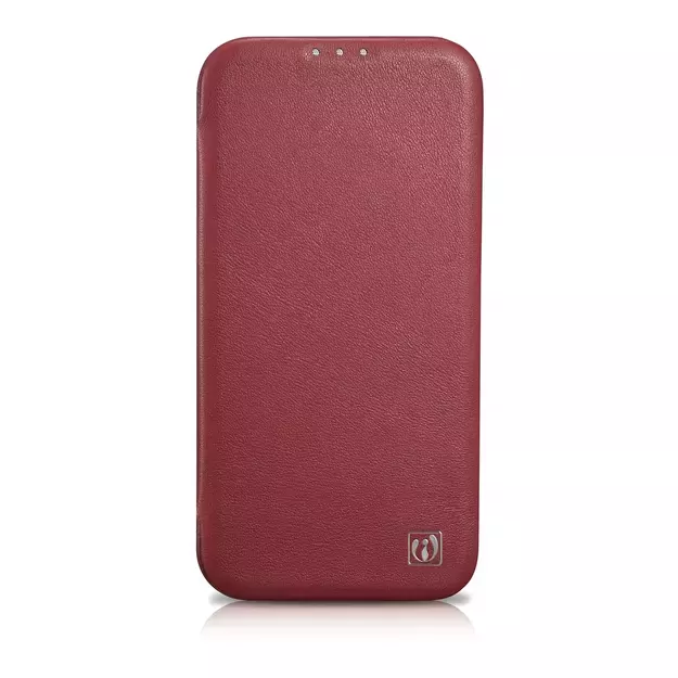 iCarer CE Premium Leather Folio Case iPhone 14 Plus Magnetic Flip Leather Folio Case MagSafe Red (WMI14220715-RD) 1